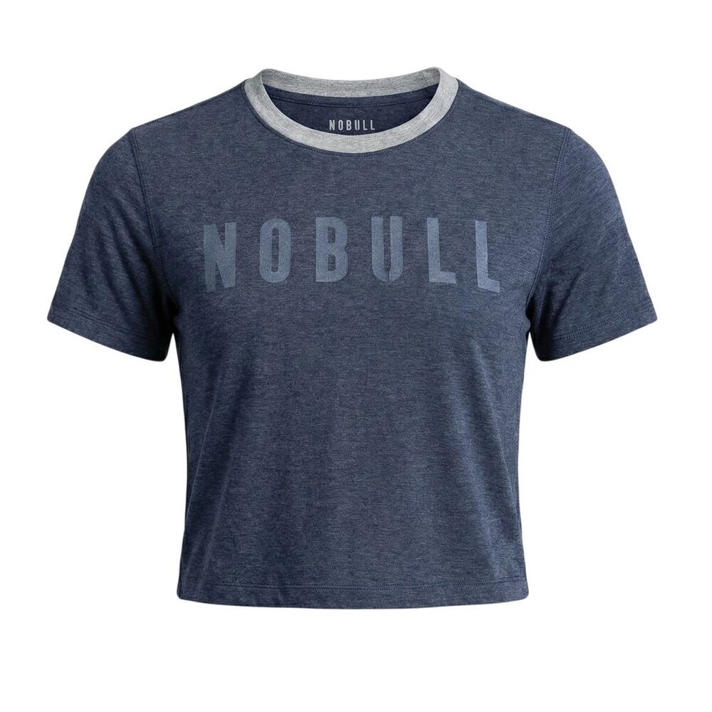 Nobull Women S Athleisure Minimalist Staple Outdoors Leisure Gym Ringer Crop Tee